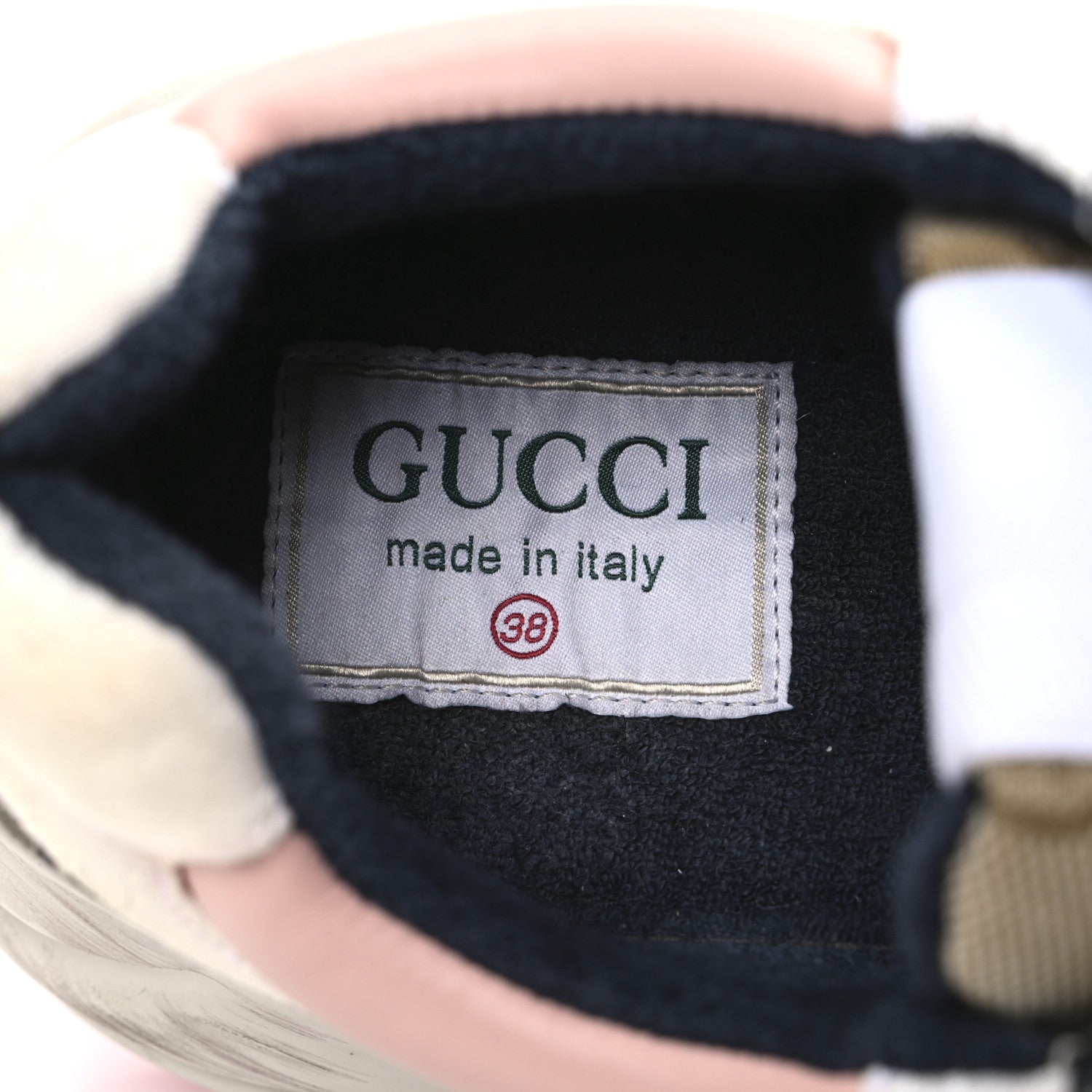 GG Supreme Monogram Mix Monogram Womens Rhyton Sneakers 36 London Blue Beige Pale Pink