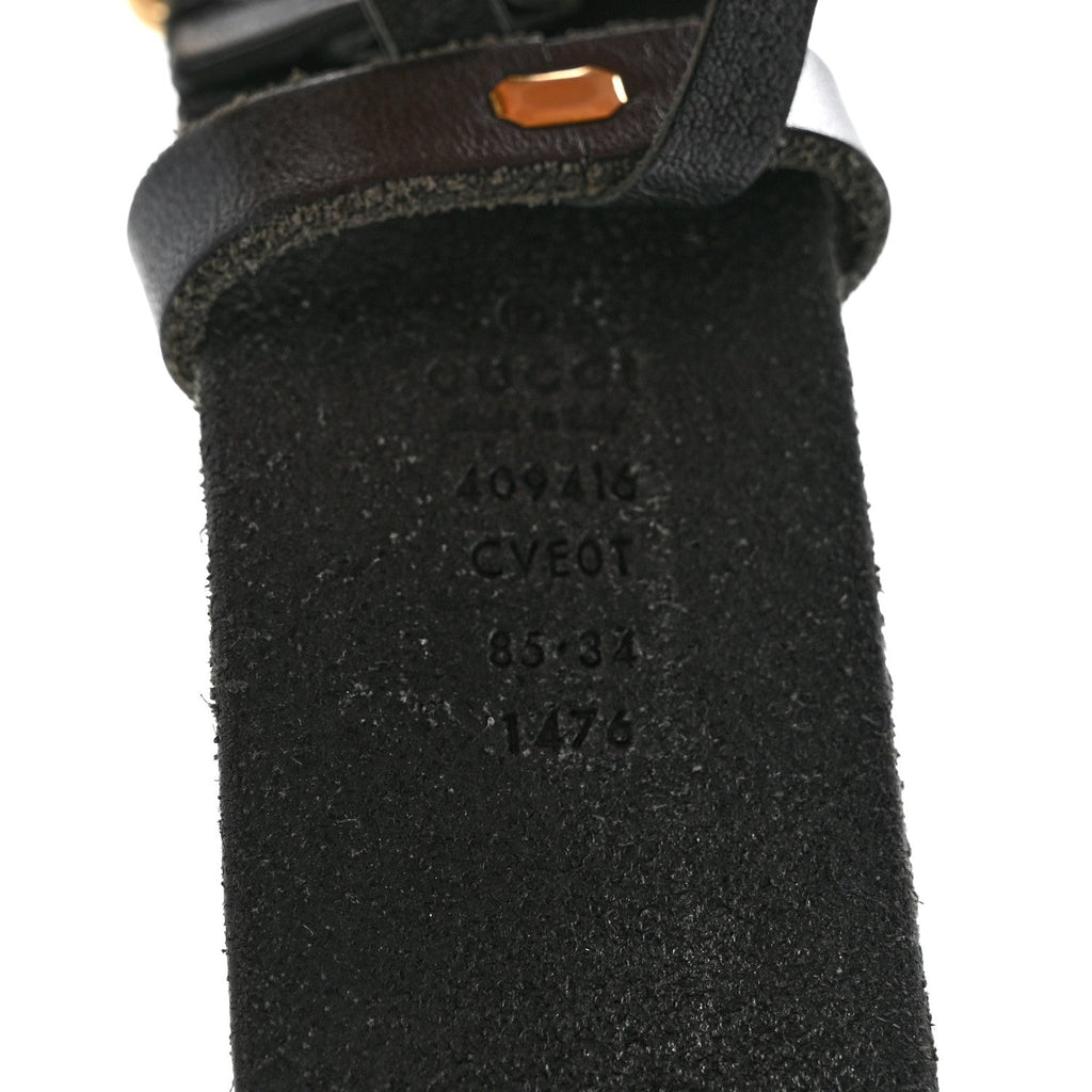 Faded Calfskin Double G 40mm Belt 85 34 Black