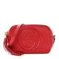 Pebbled Calfskin Small Soho Disco Bag Tabasco Red