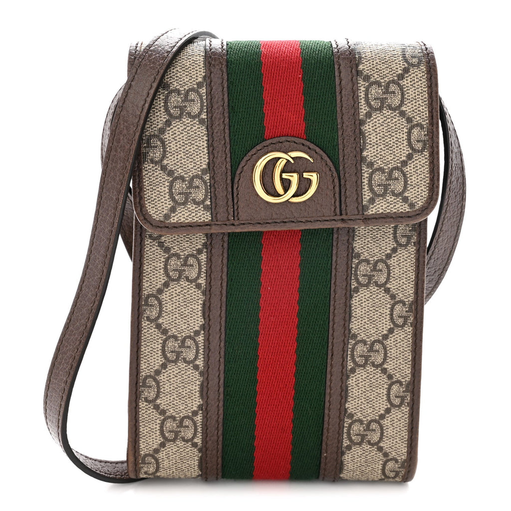 GG Supreme Monogram Web Mini Ophidia Crossbody Bag Beige New Acero