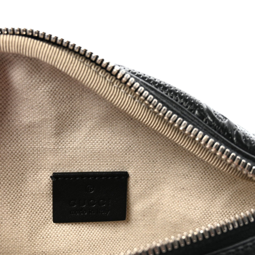 Calfskin GG Tennis Embossed Belt Bag Black