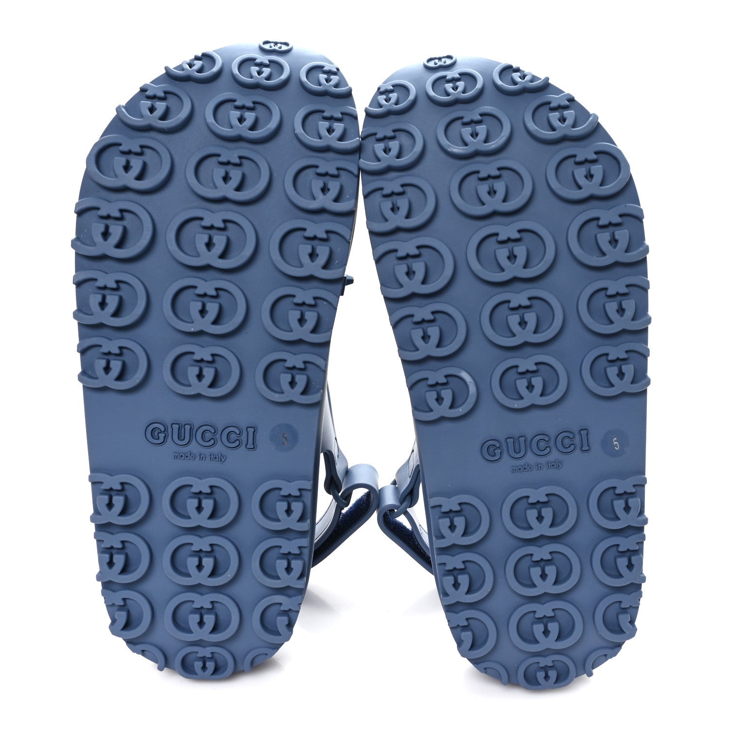 Soft Rubber Horsebit Mens Platform Slingback Sandals 5 Washed Indigo