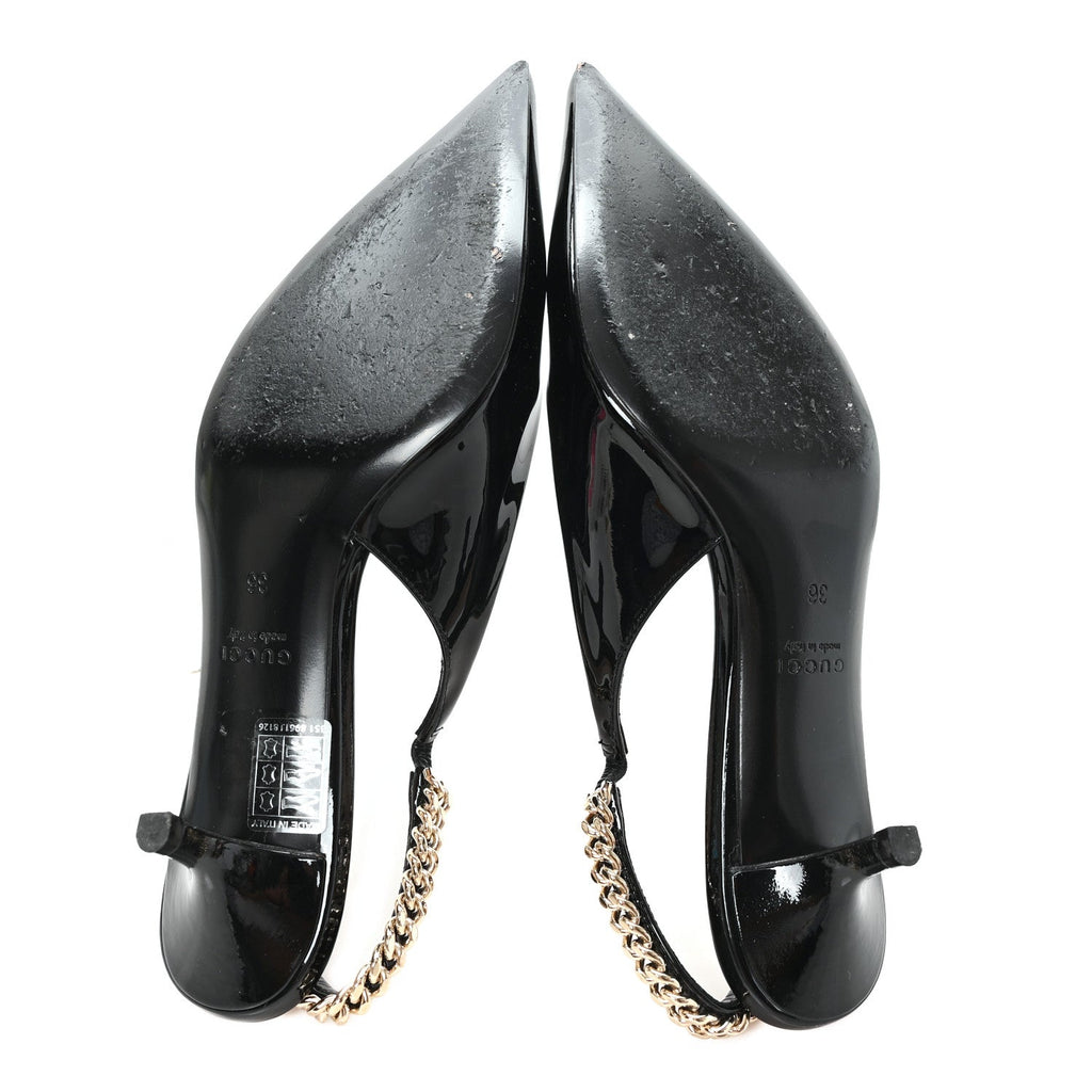 Patent Signoria 35mm Slingback Pumps 36 Black