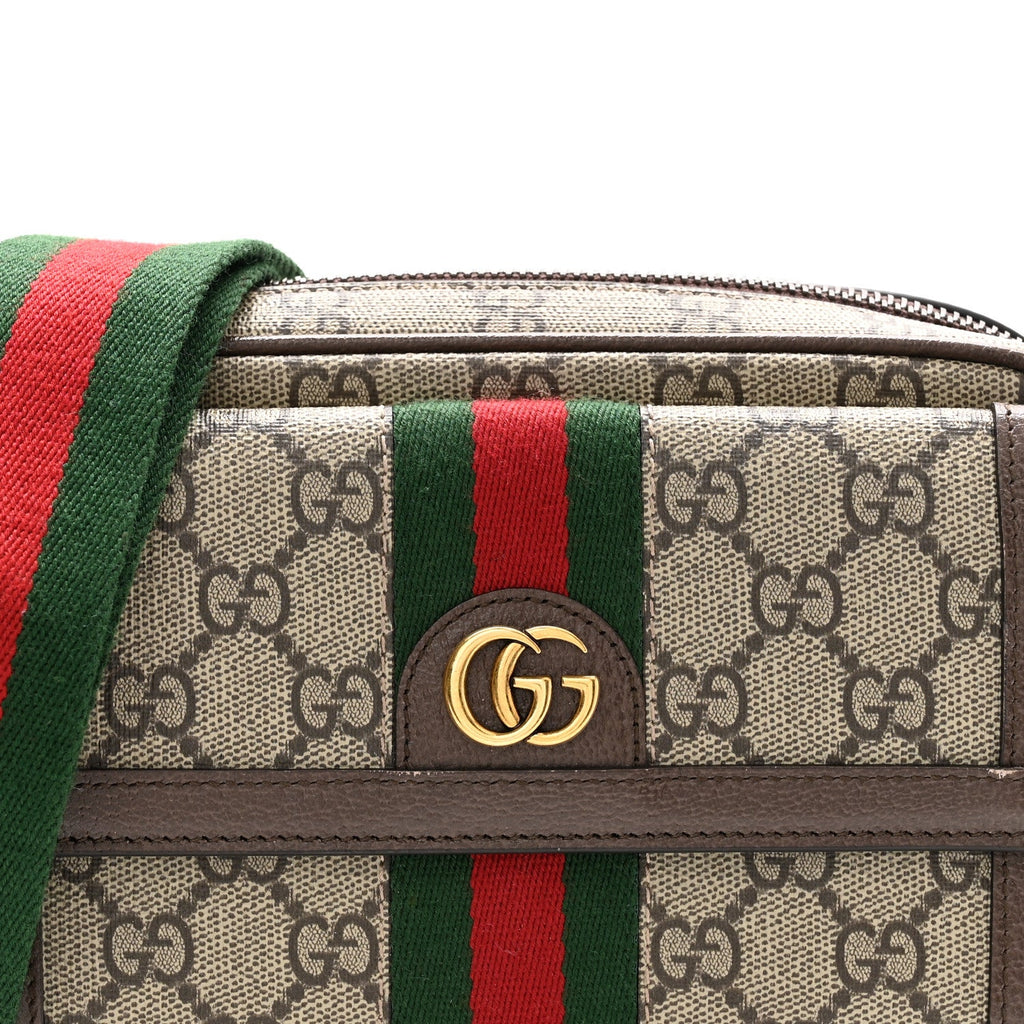 GG Supreme Monogram Web Mini Ophidia Bag Beige Ebony