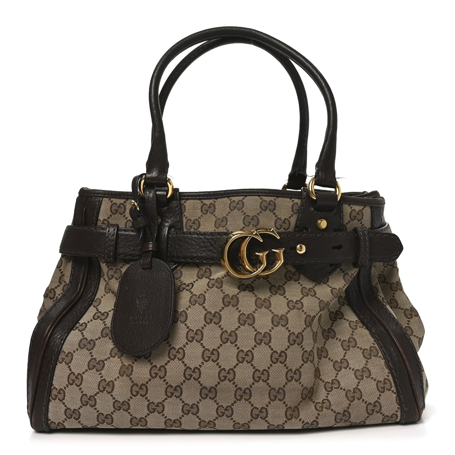 Monogram Medium GG Running Tote Dark Brown