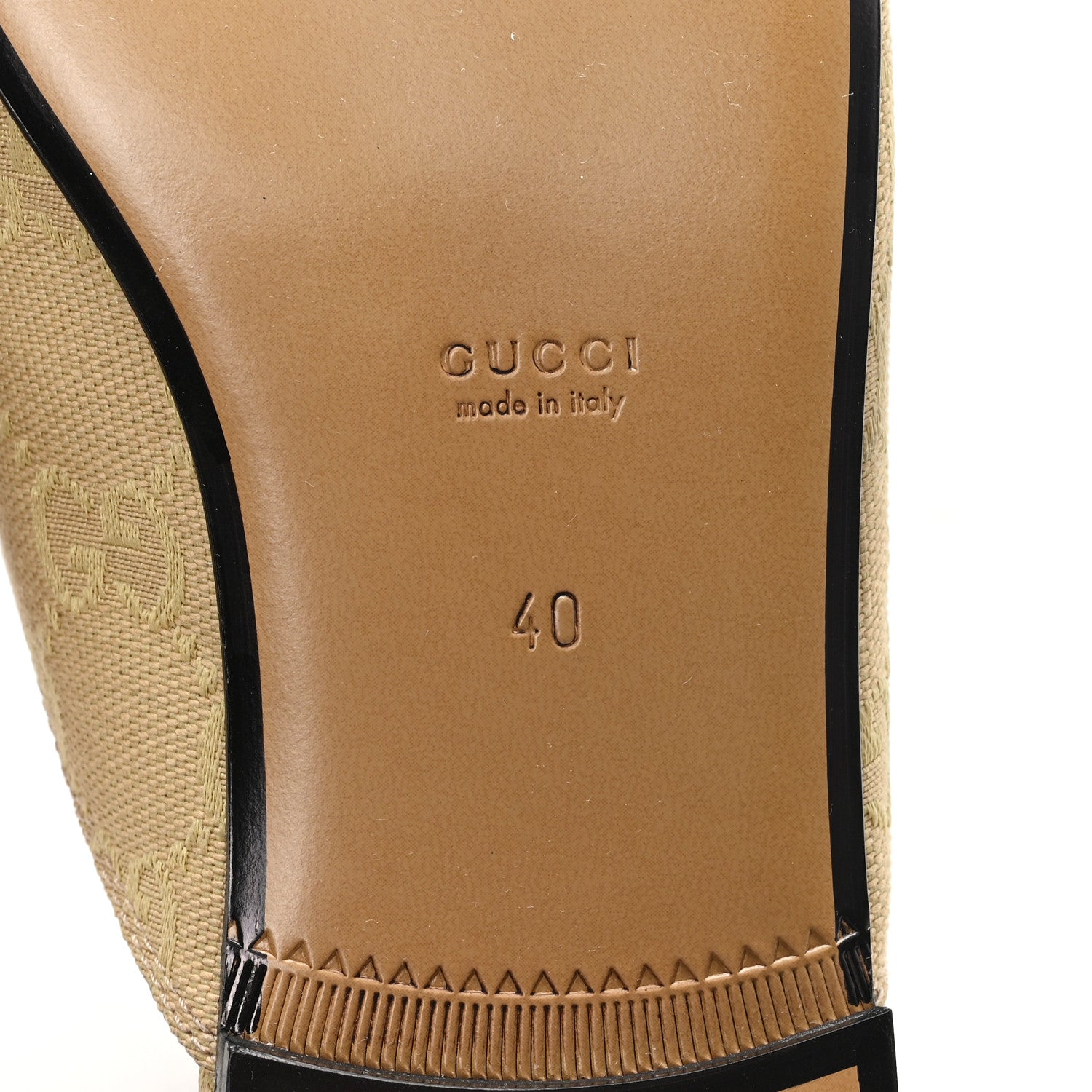 Canvas GG Monogram Womens Princetown Slippers 40 Egypt Salt