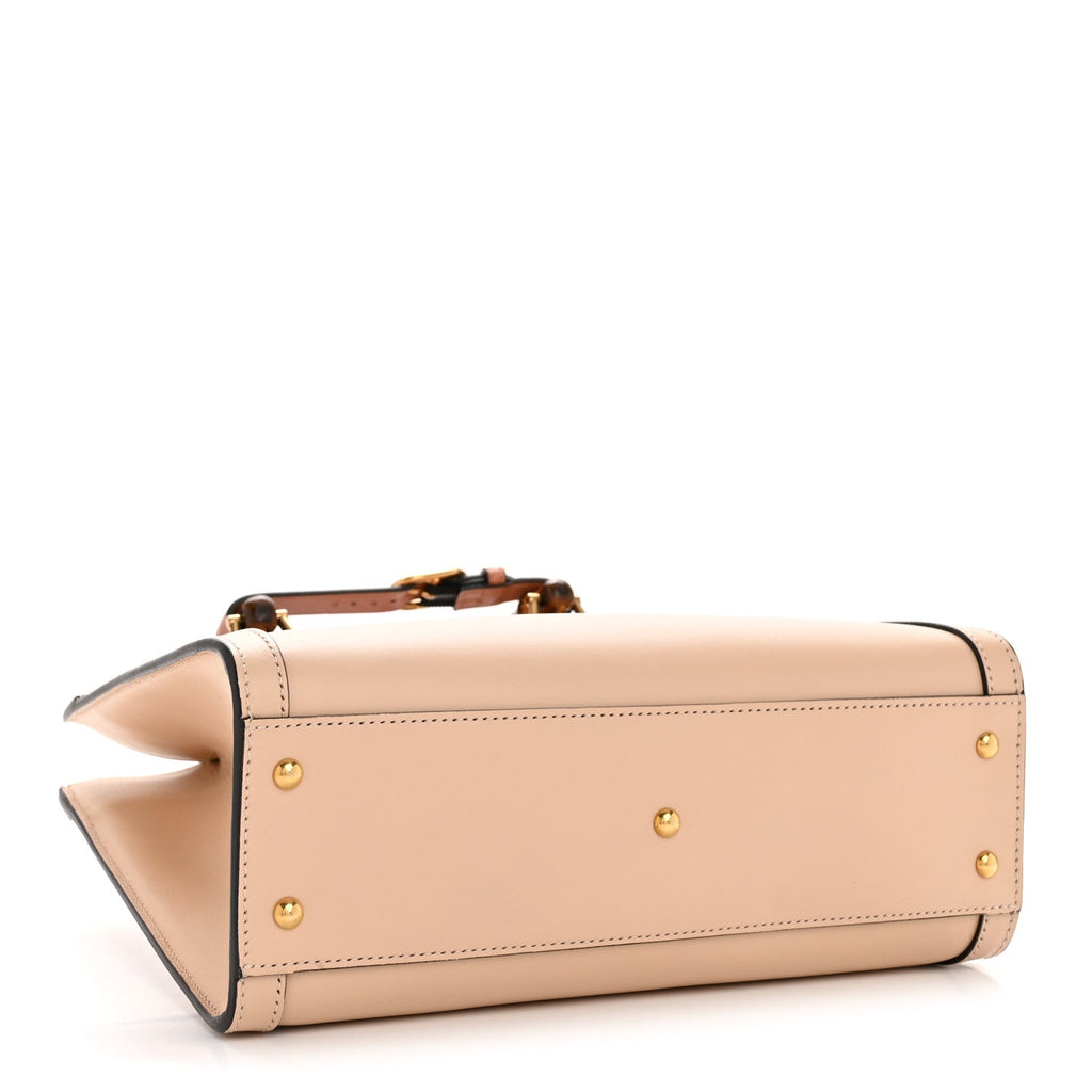 Calfskin Gucci Embossed Small Diana Tote Bag Pink