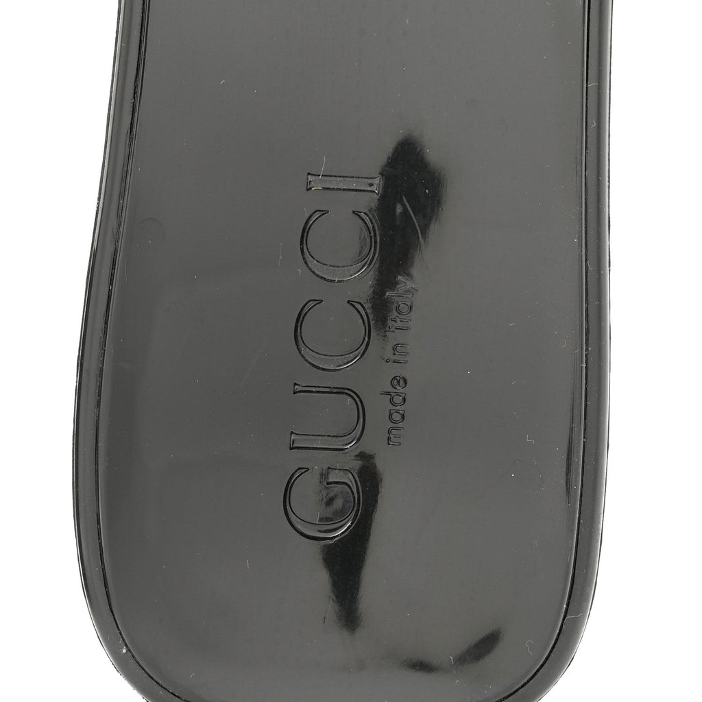 Rubber Gucci Logo Womens Platform 20/60mm Slide Sandals 38 Black