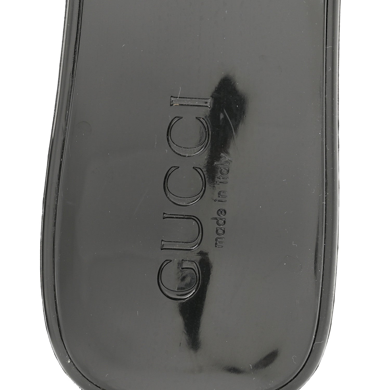 Rubber Gucci Logo Womens Platform 20/60mm Slide Sandals 38 Black