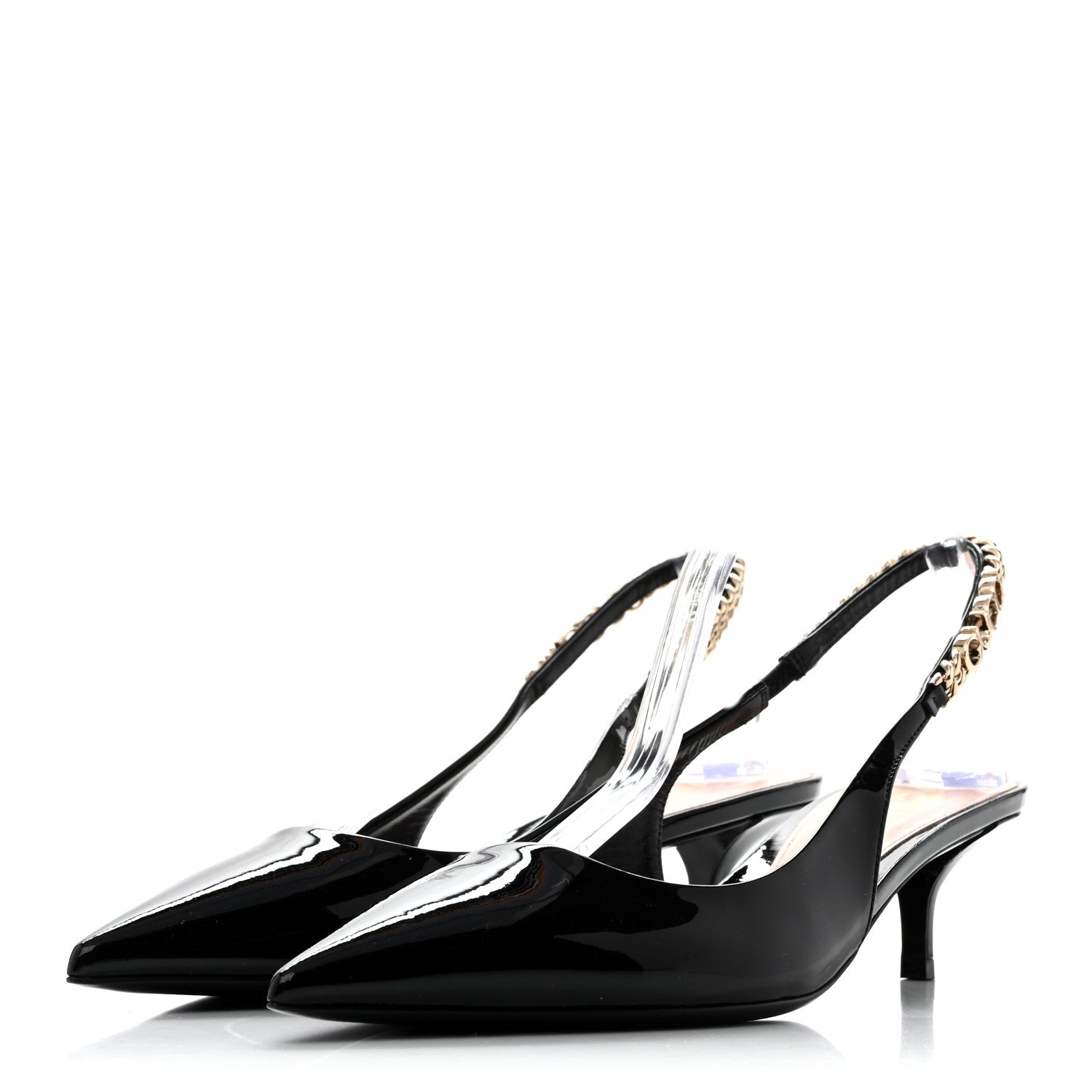Patent Signoria 35mm Slingback Pumps 39 Black