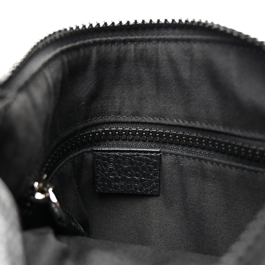 Nylon Monogram Mini Flat Messenger Bag Black