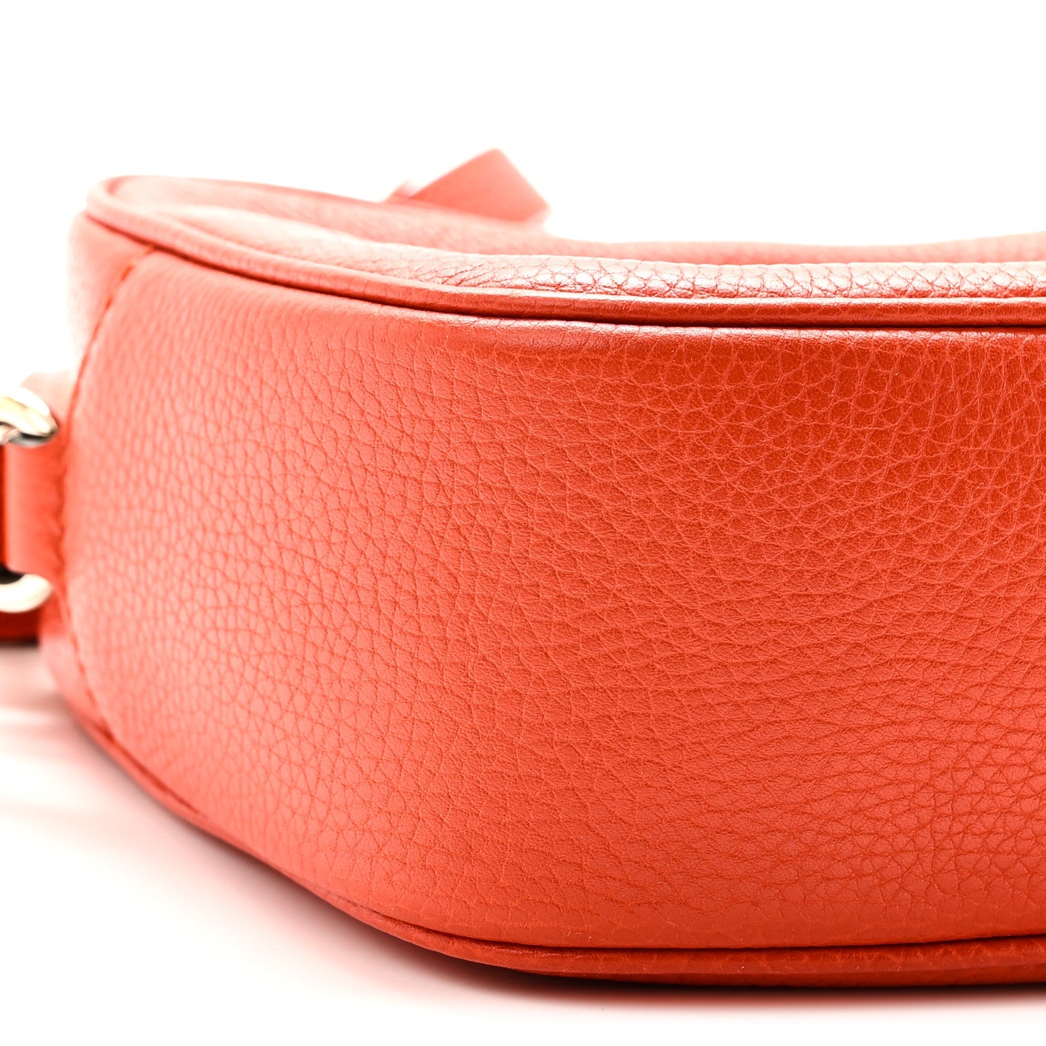 Pebbled Calfskin Small Soho Disco Bag Sun Orange