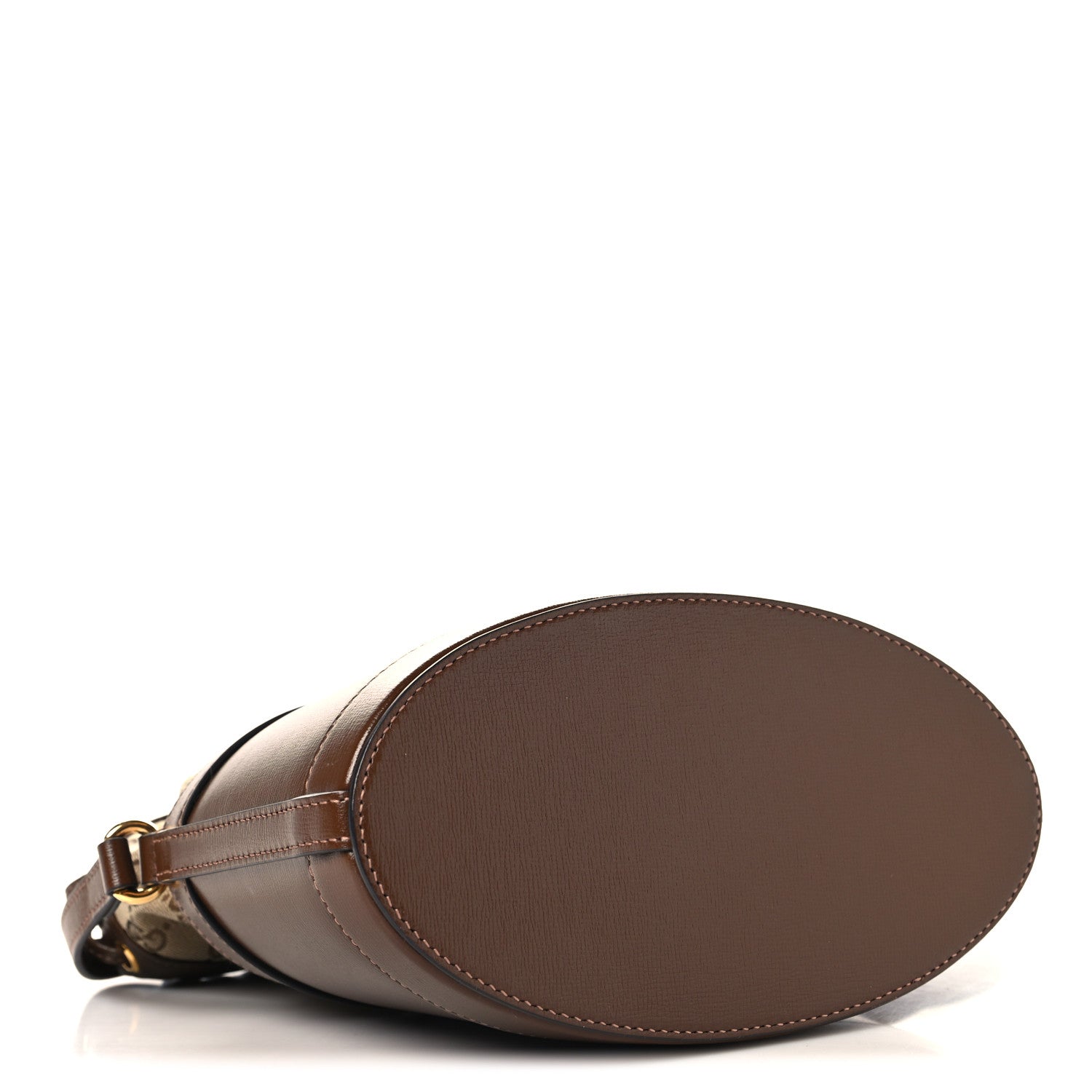 Monogram Textured Calfskin Horsebit 1955 Drawstring Bucket Bag Beige Brown Sugar