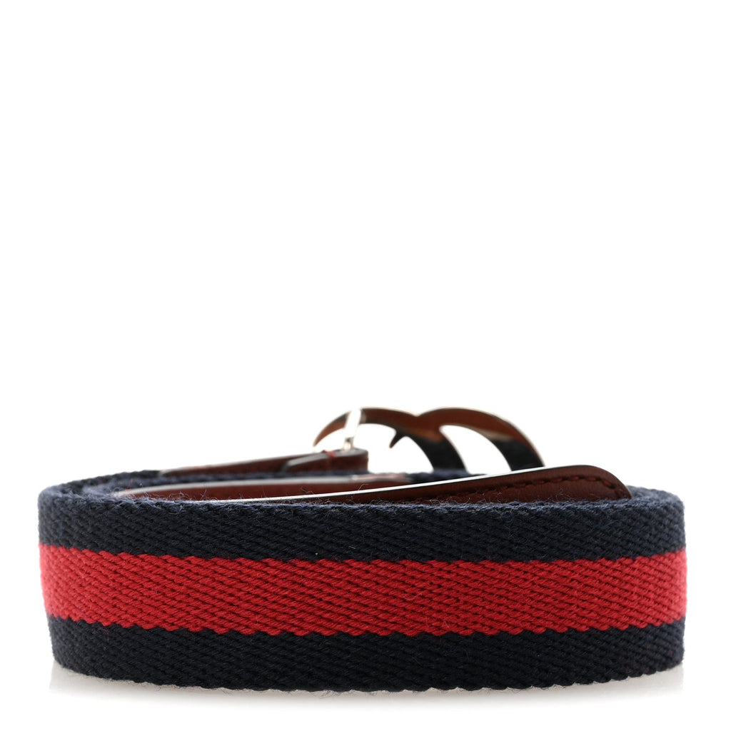 Calfskin Nylon Double G Web Kids Belt L Red