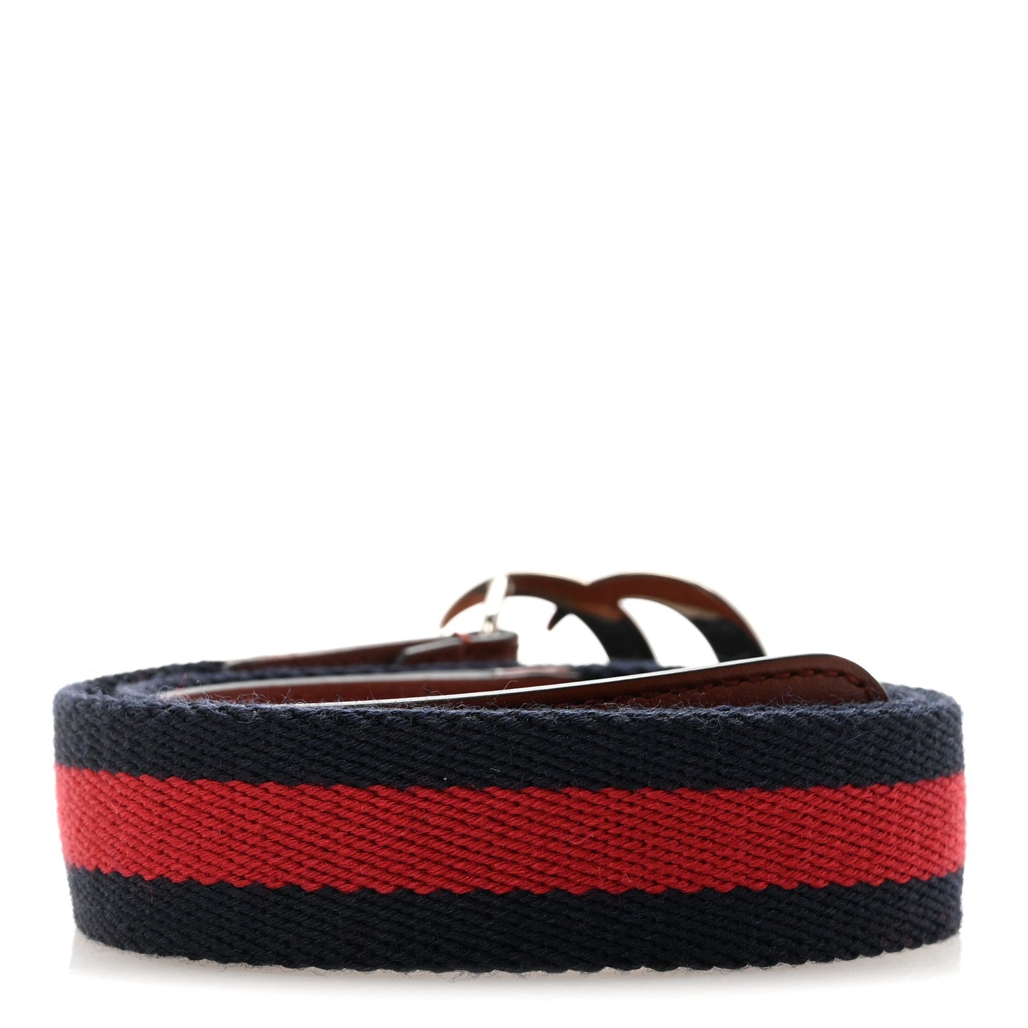 Calfskin Nylon Double G Web Kids Belt L Red