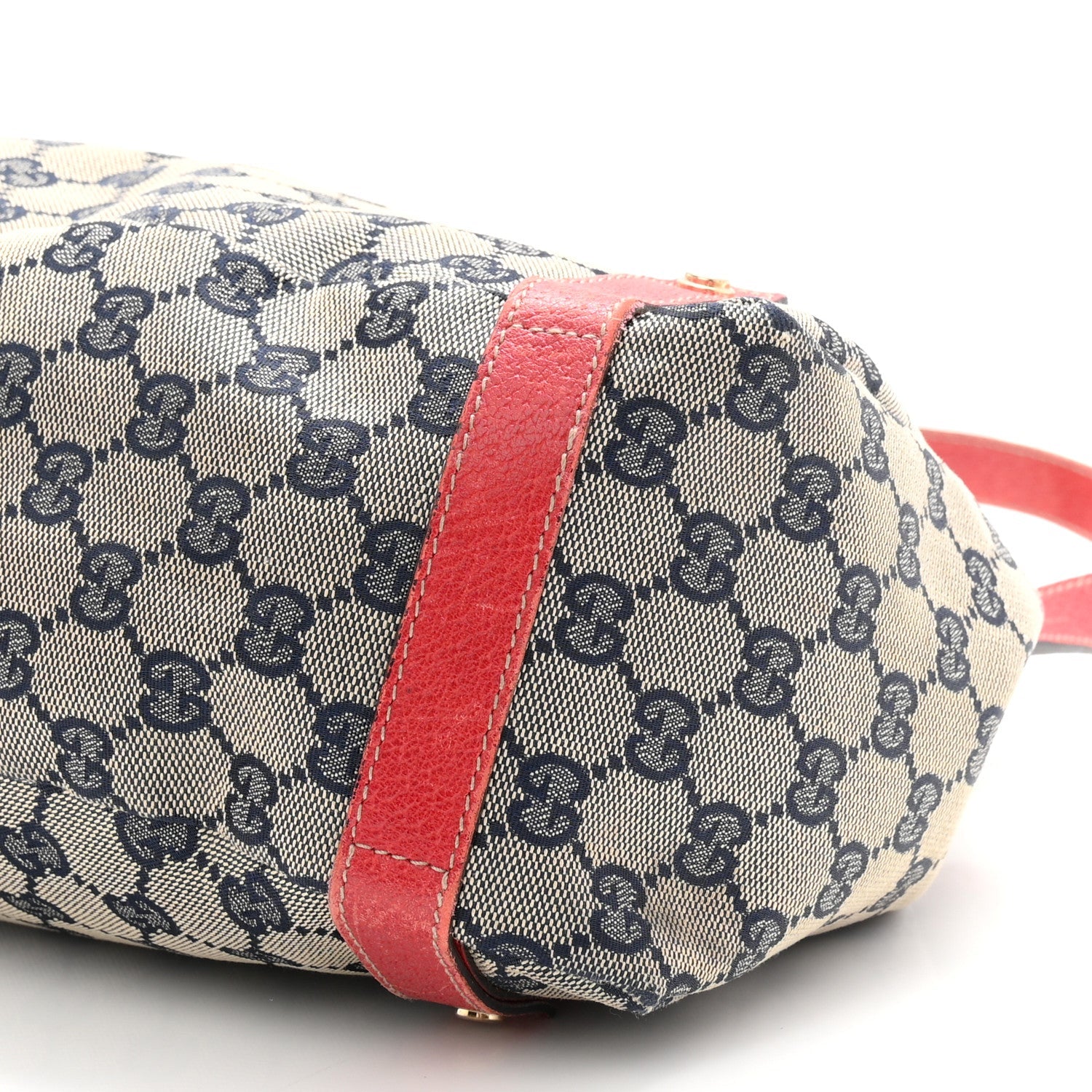Monogram Medium Abbey Shoulder Bag Navy Red