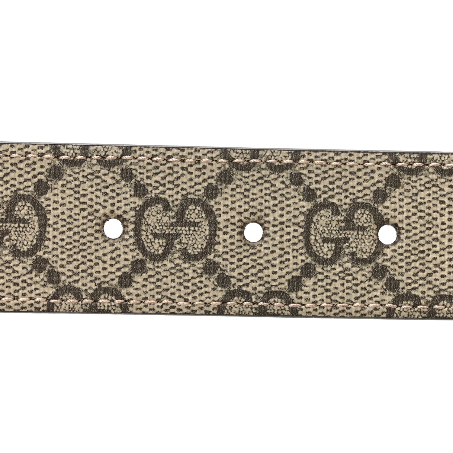 GG Supreme Monogram Plutone Calfskin Double G Reversible 30mm Belt 85 34 Beige Ebony Brown