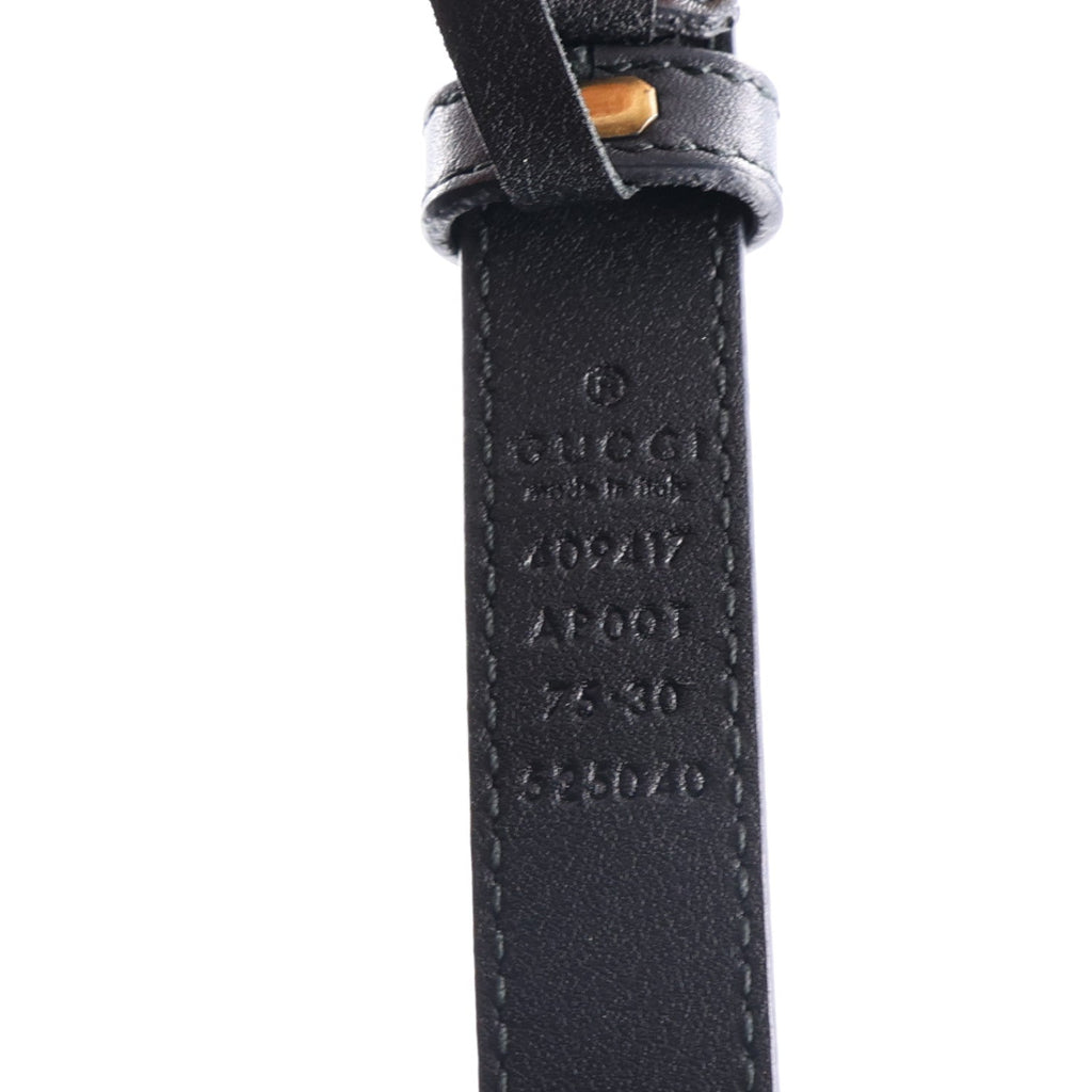 Calfskin Double G 20mm Belt 75 30 Black