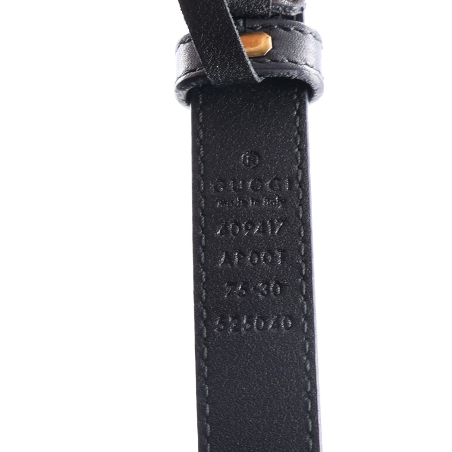 Calfskin Double G 20mm Belt 75 30 Black