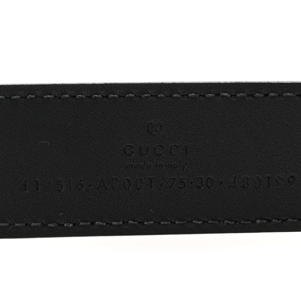 Calfskin Double GG 30mm Belt 75 30 Black