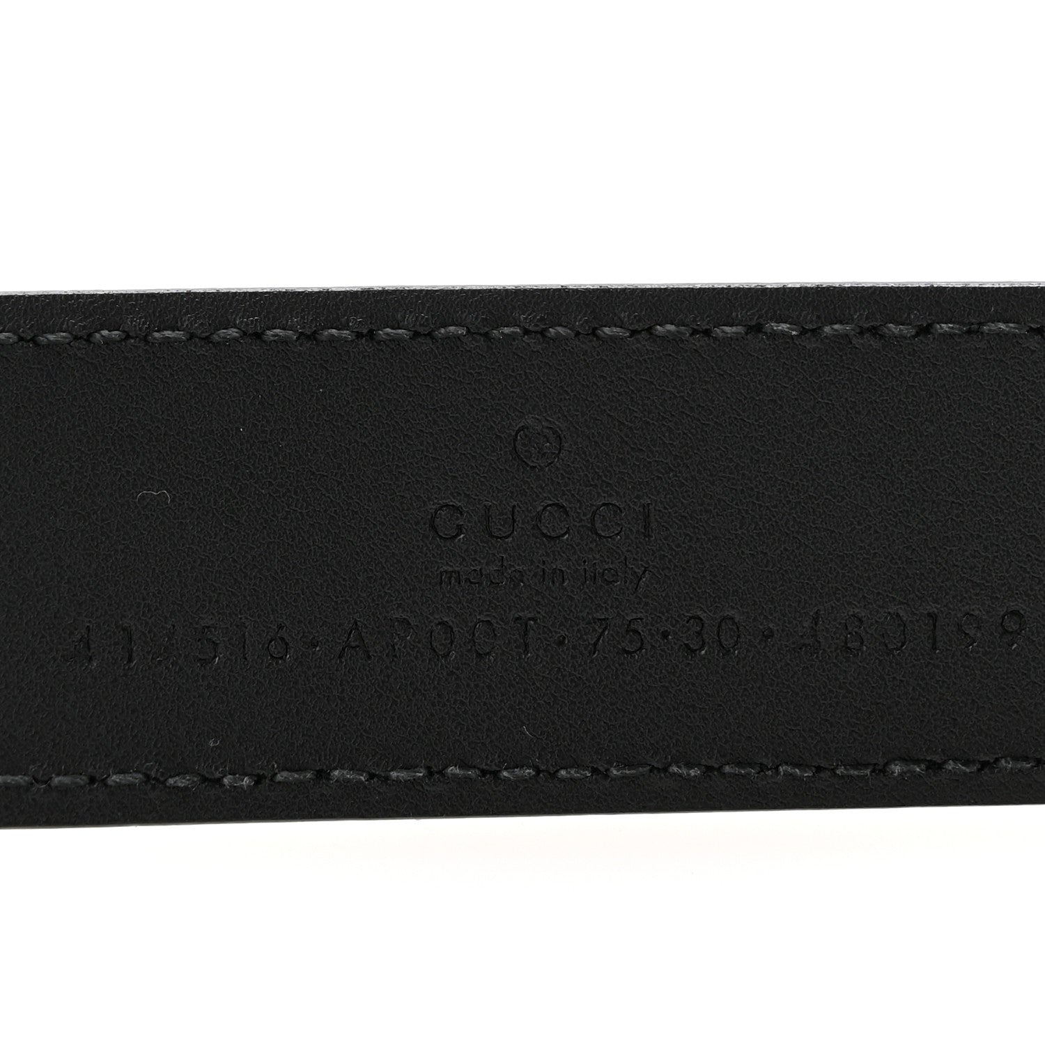 Calfskin Double GG 30mm Belt 75 30 Black