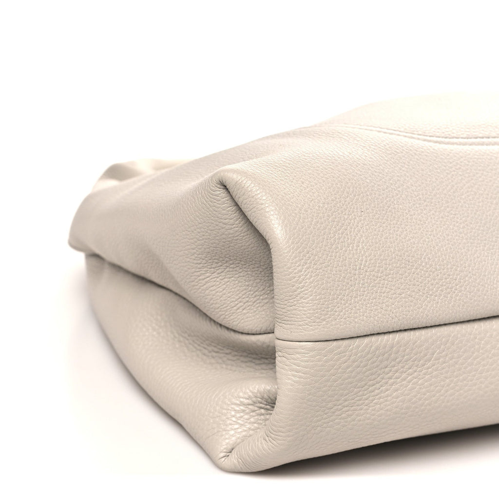 Grained Calfskin Softbit Maxi Shoulder Bag Taupe