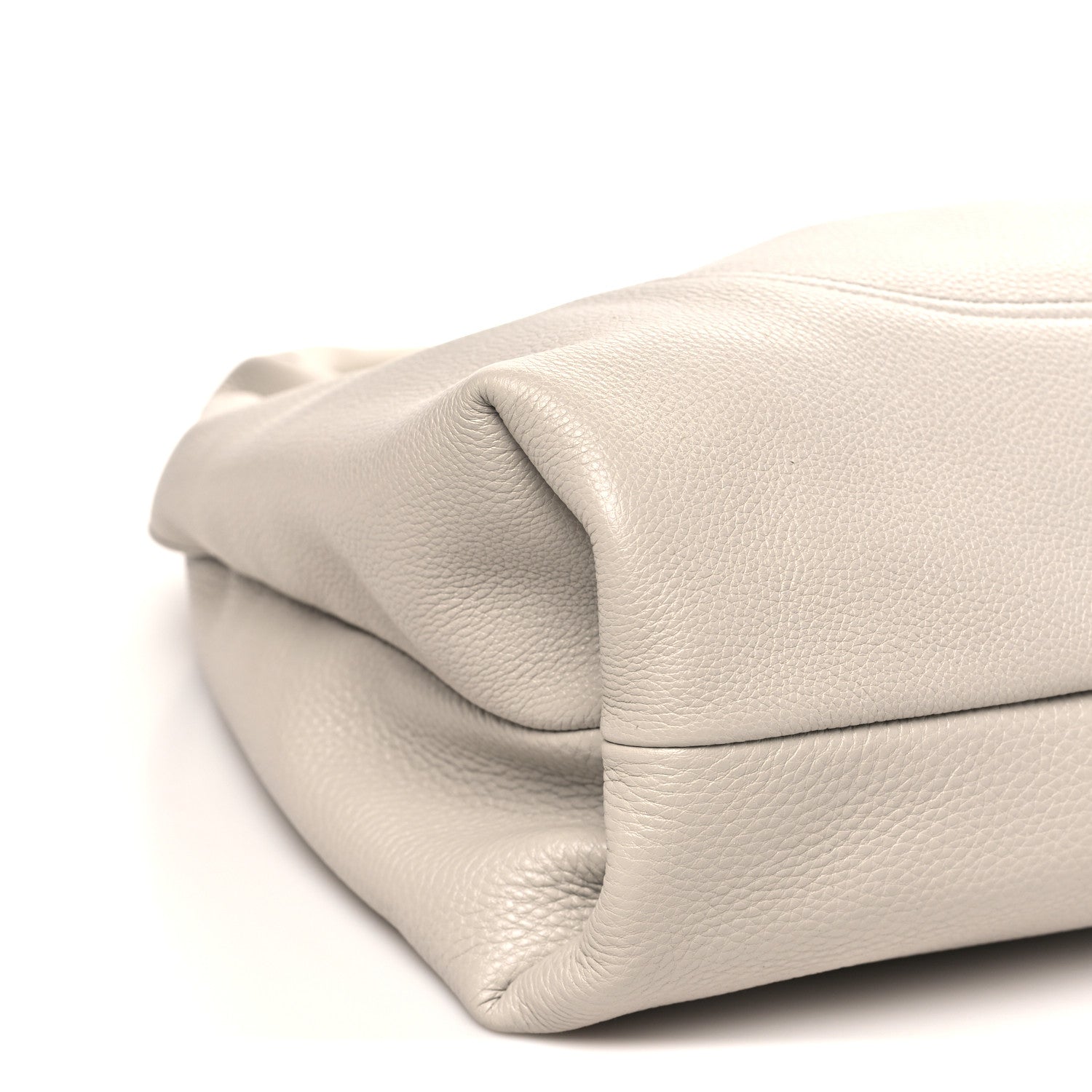 Grained Calfskin Softbit Maxi Shoulder Bag Taupe