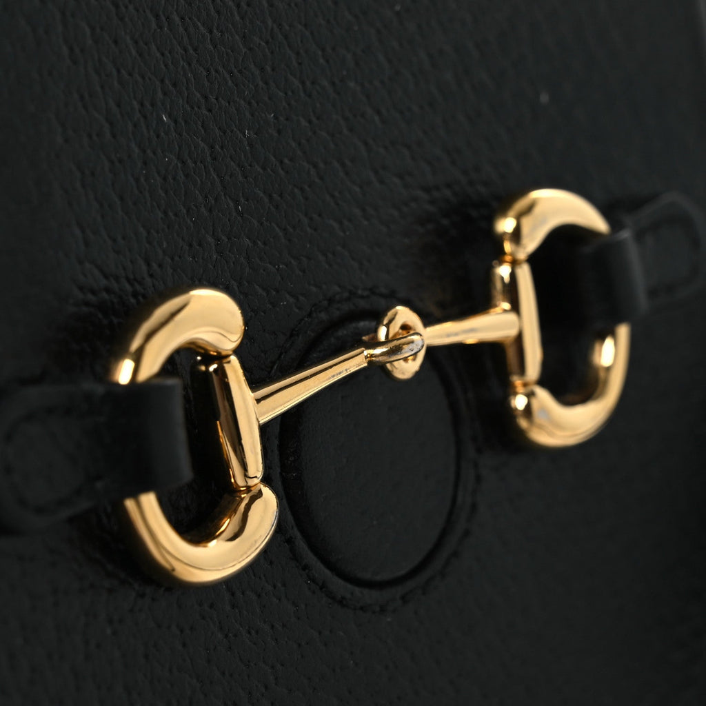 Dollar Calfskin Vertical Horsebit 1955 Crossbody Bag Black