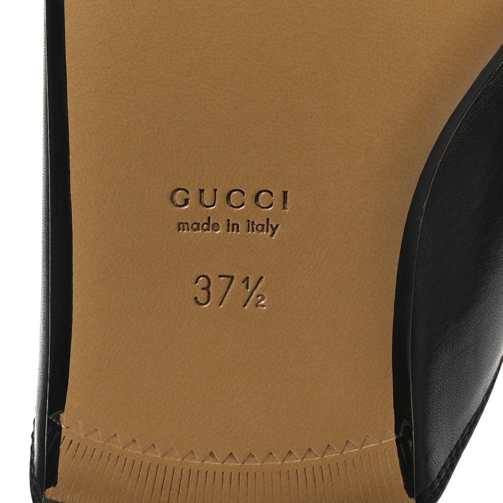 Calfskin Womens Princetown Slippers 37.5 Black