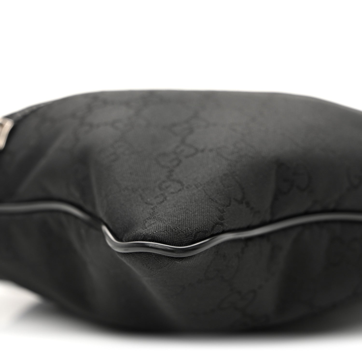 Nylon Monogram Mini Flat Messenger Bag Black