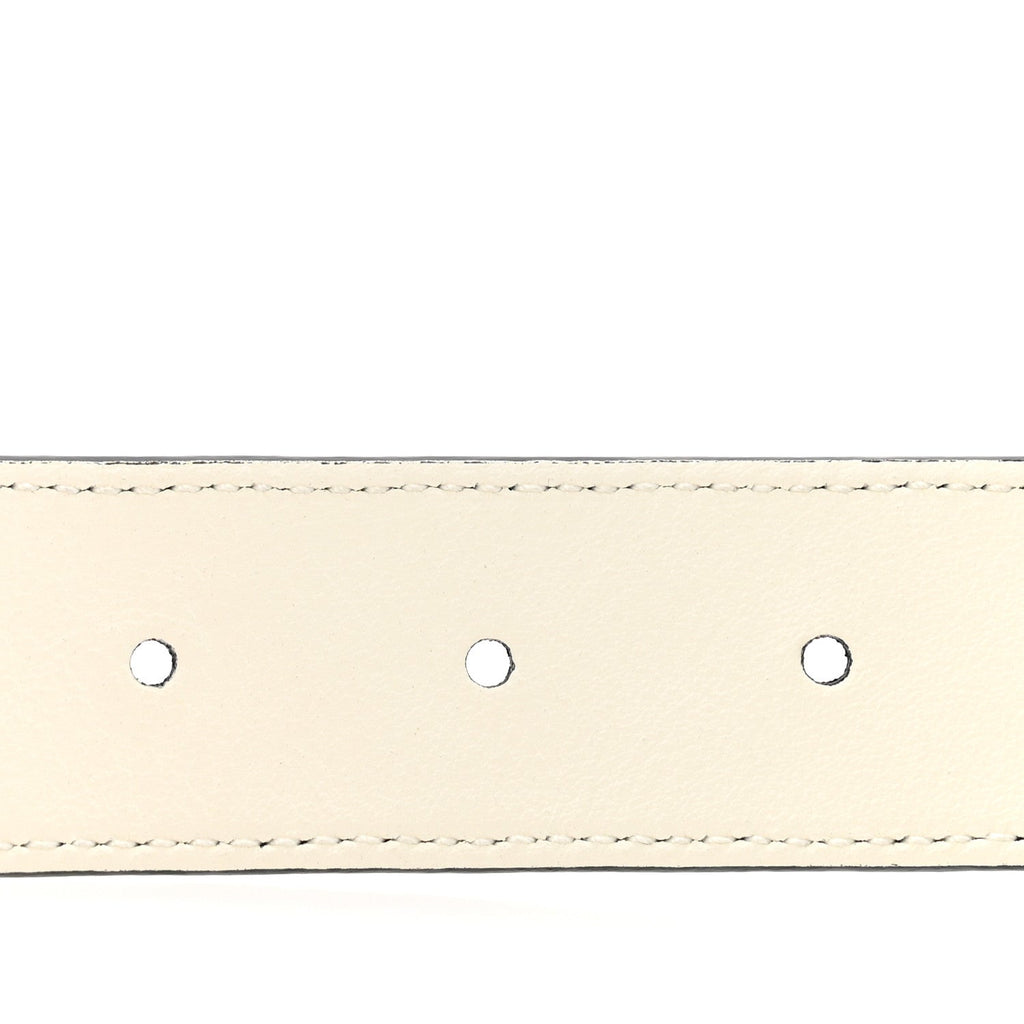 Guccissima Double G Reversible Belt 75 30 Black White