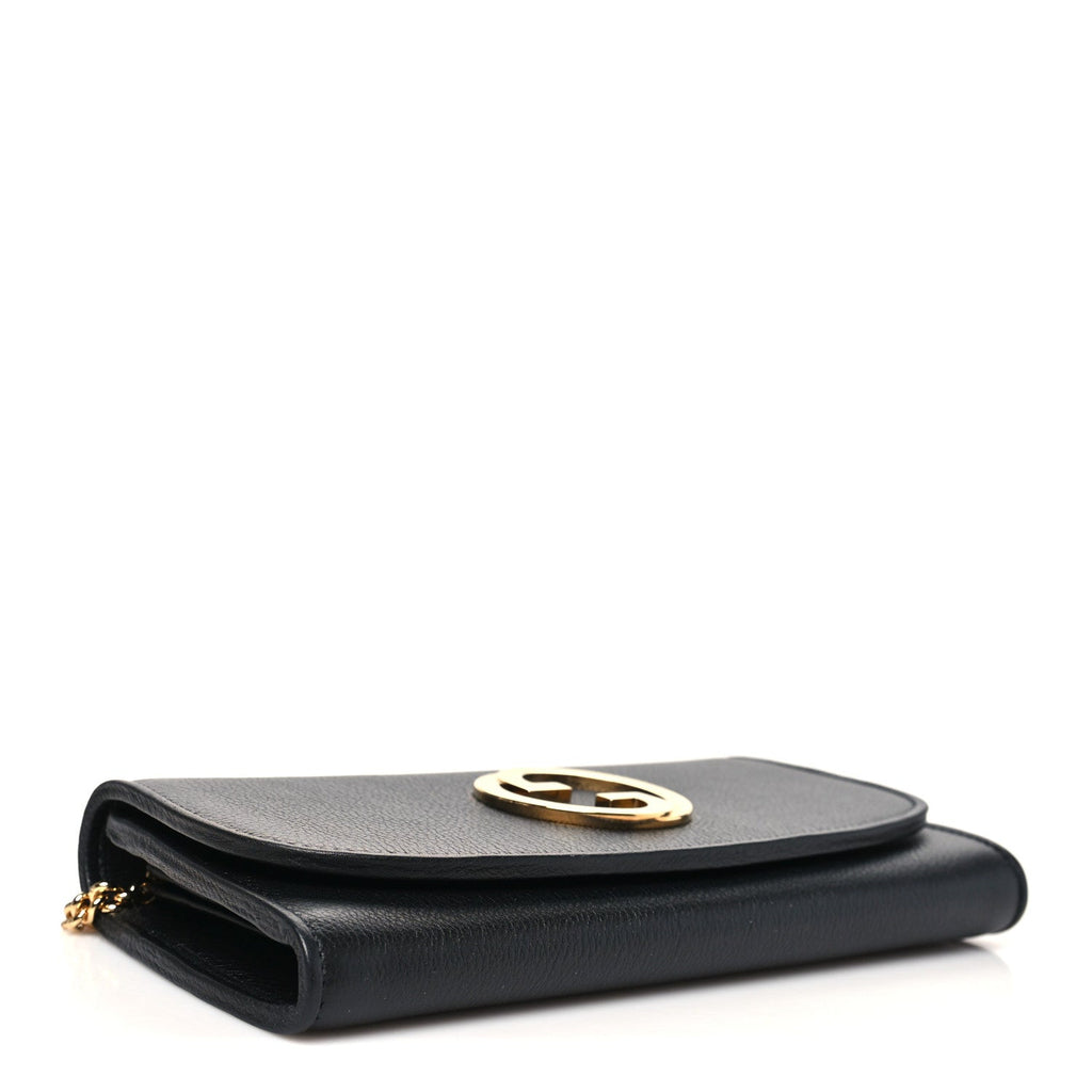 Roxy Calfskin Blondie Continental Chain Wallet Black