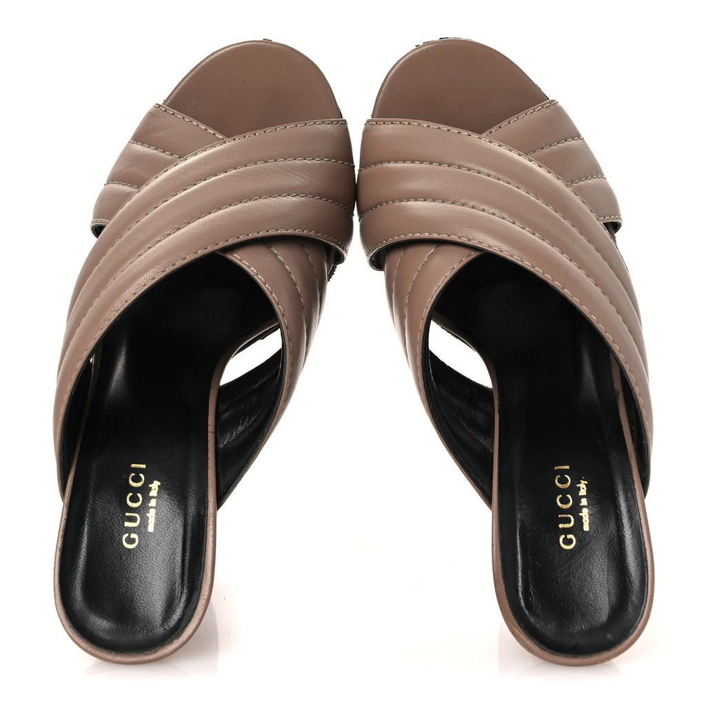 Malaga Kid Webby Crossover High Heel Slide Sandals 39 Porcelain Rose