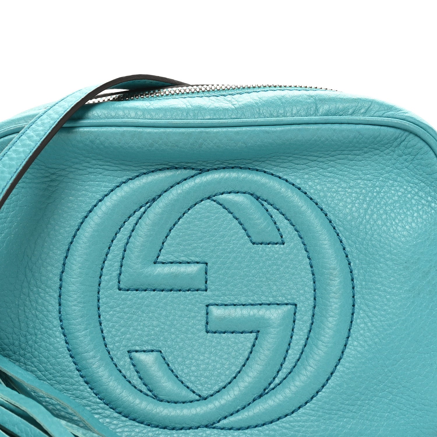 Pebbled Calfskin Small Soho Disco Bag Deep Cobalt