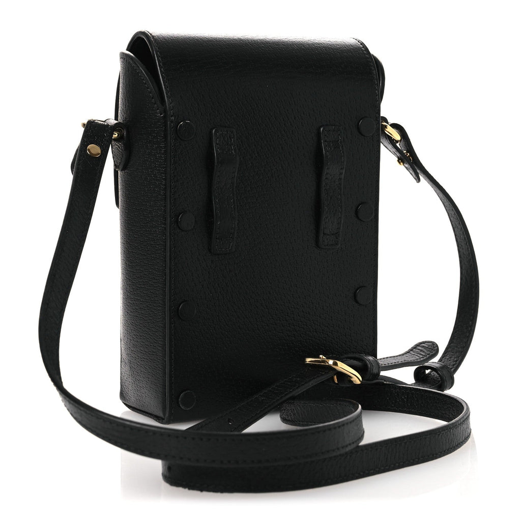 Dollar Calfskin Vertical Horsebit 1955 Crossbody Bag Black