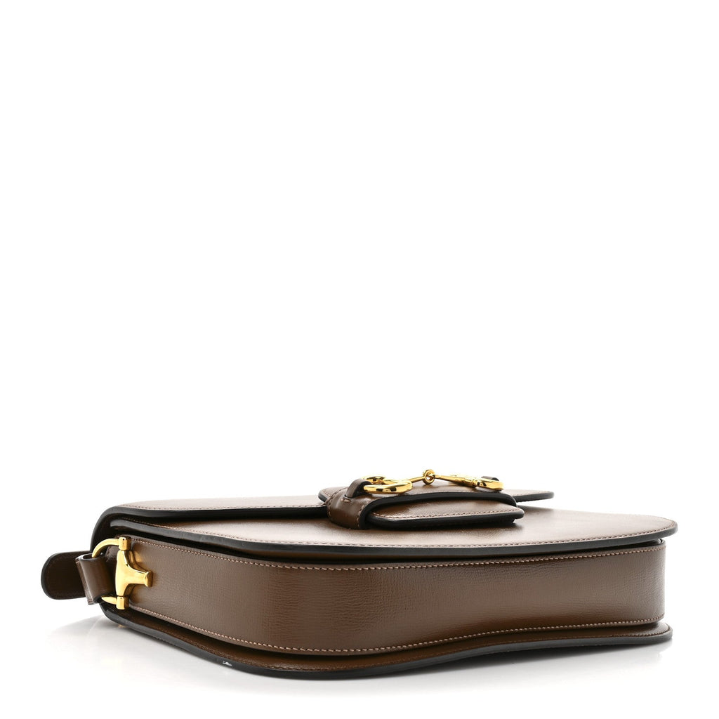 Azalea Calfskin Horsebit 1955 Shoulder Bag Brown Sugar