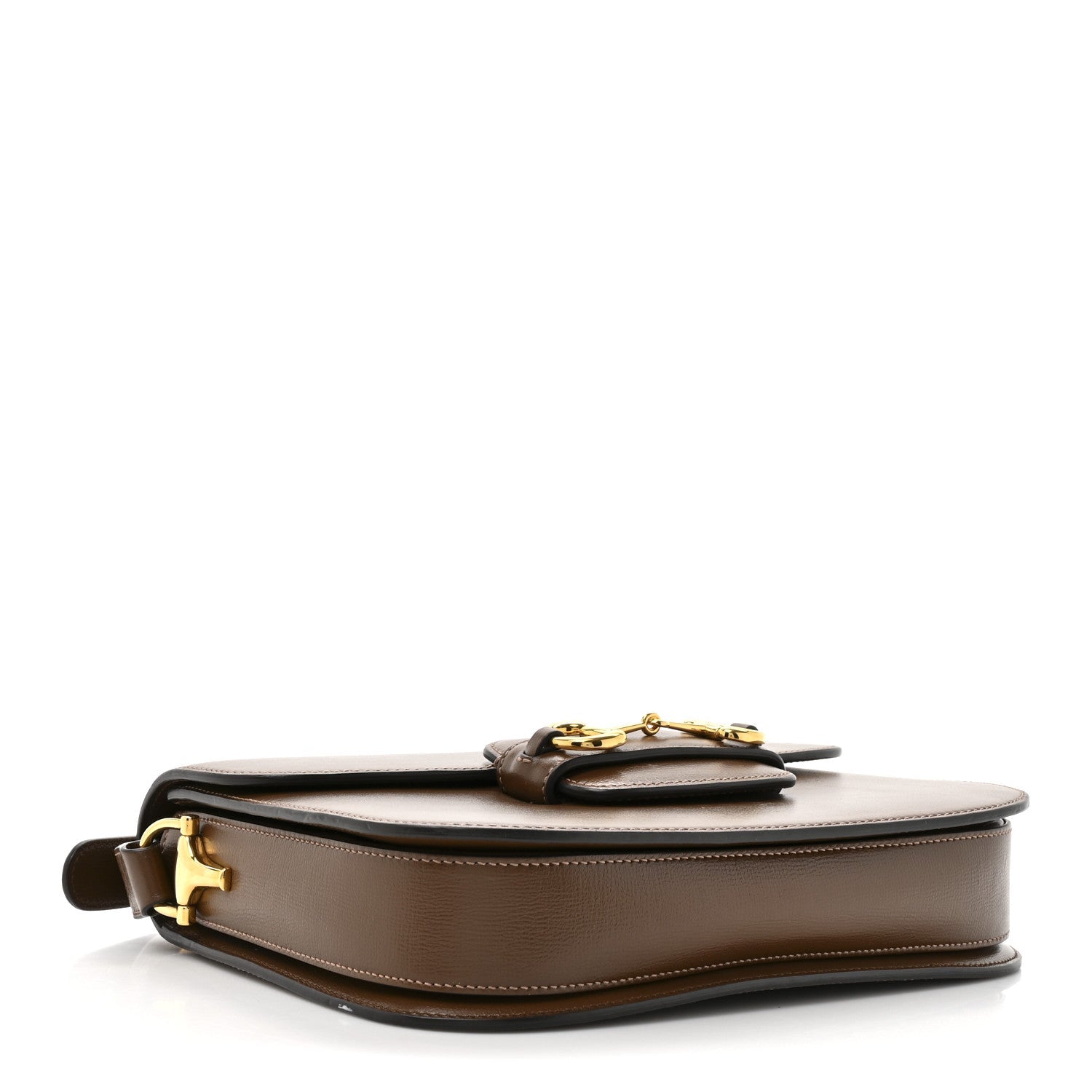 Azalea Calfskin Horsebit 1955 Shoulder Bag Brown Sugar