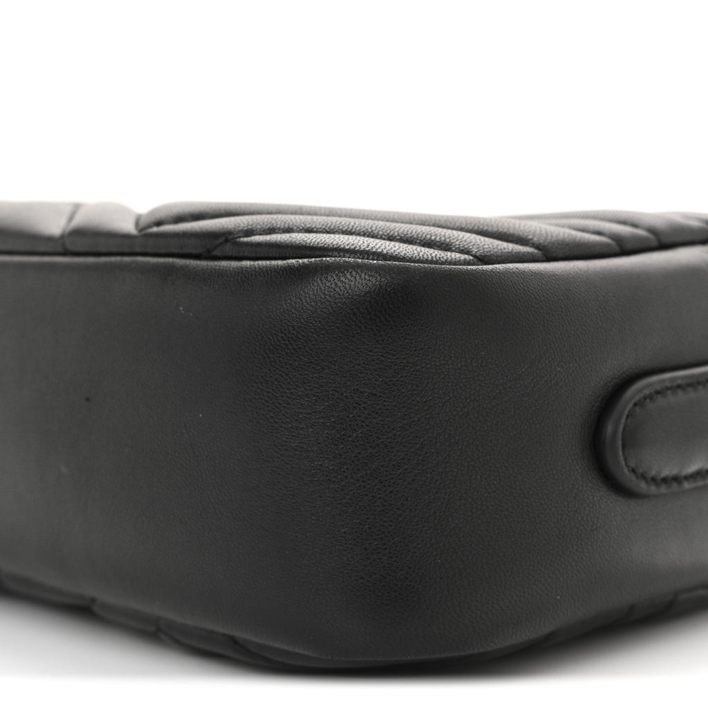 Calfskin Matelasse Small GG Marmont Camera Bag Black