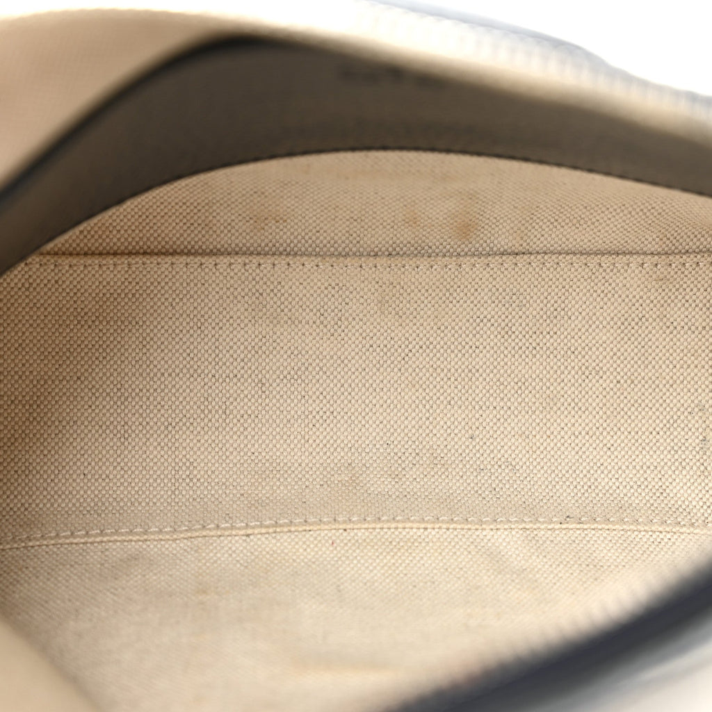 GG Supreme Monogram Textured Dollar Calfskin Web Small Ophidia Dome Shoulder Bag Beige Blue