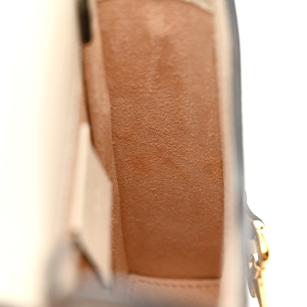 GG Supreme Monogram Azalea Calfskin Mini Horsebit 1955 Crossbody Bag Beige Ebony Mystic White