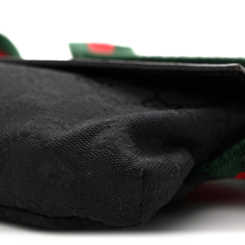 Monogram Web Belt Pouch Bag Black