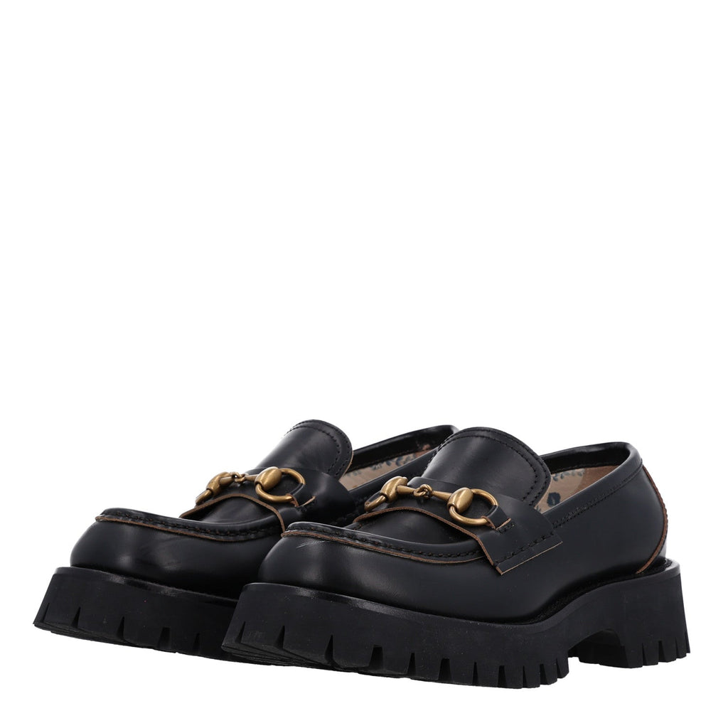 Cordovan Lux Womens Harald Horsebit 25mm Platform Loafers 36.5 Black