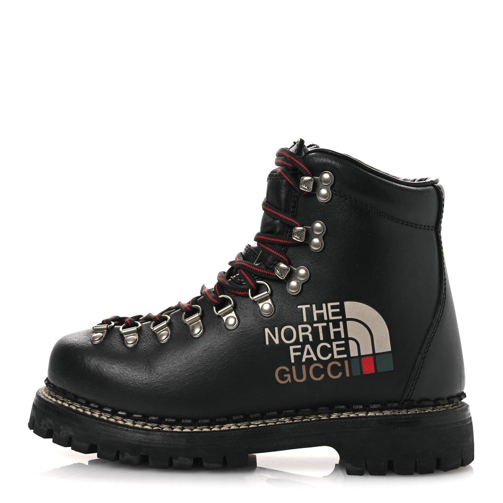 X THE NORTH FACE Calfskin Womens Hiking Ankle Boots 37.5 Black
