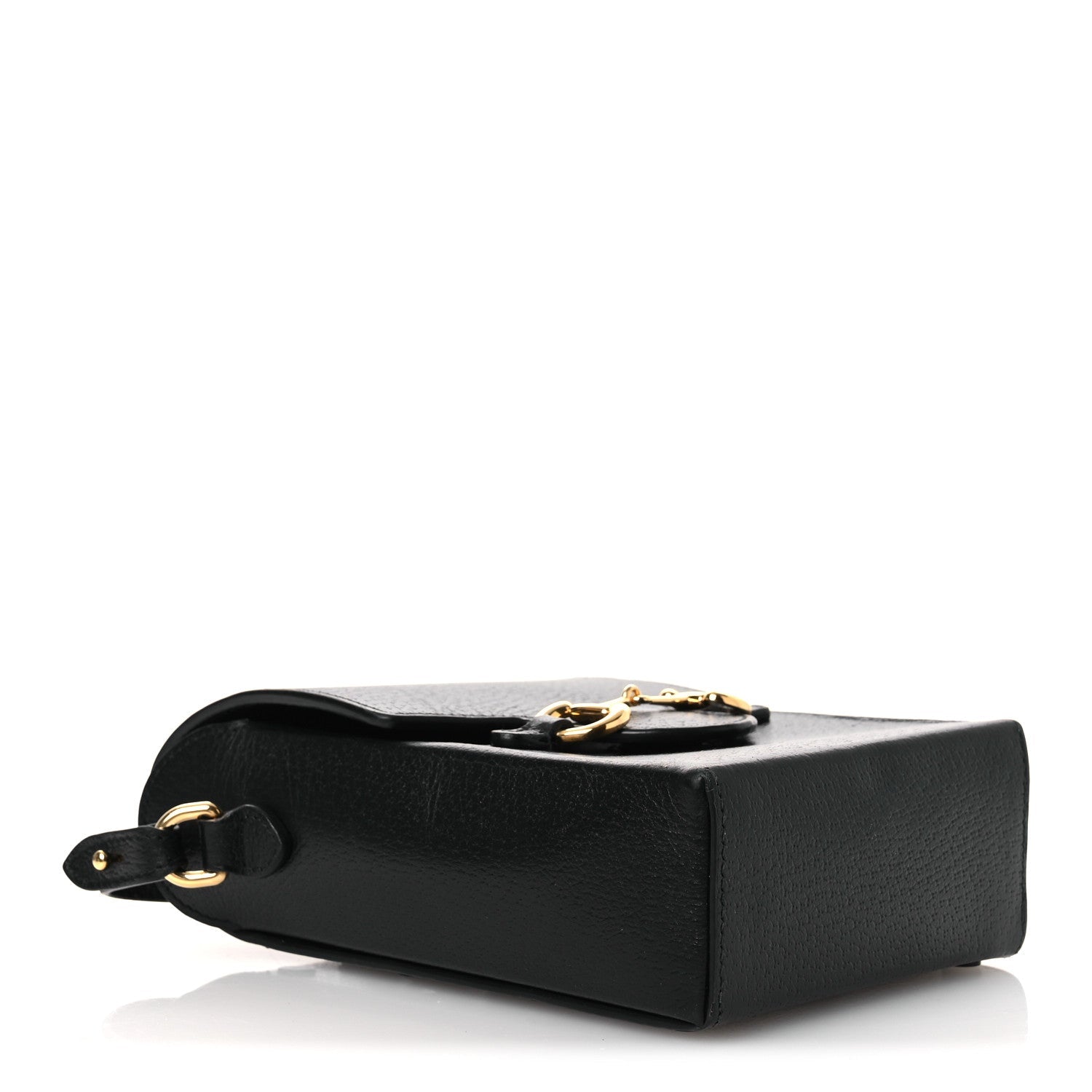 Dollar Calfskin Vertical Horsebit 1955 Crossbody Bag Black