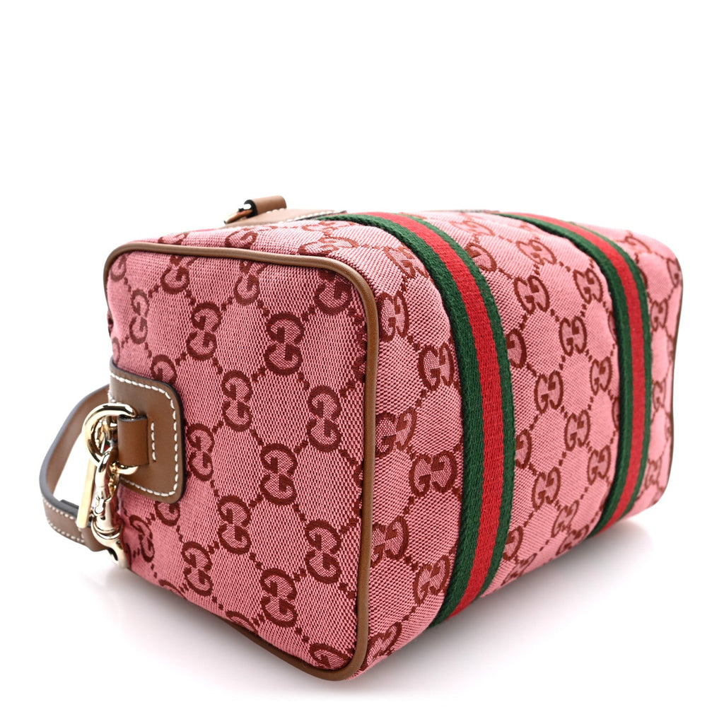 GG Supreme Web Mini GG Top Handle Bag Pink Beige