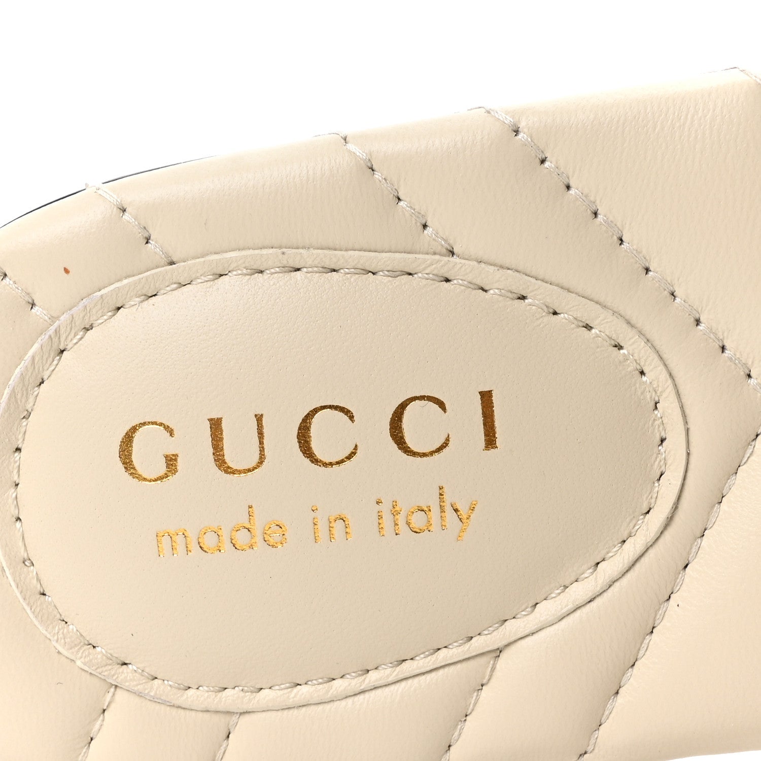 Nappa Matelasse GG Marmont Flat Slide Sandals 36.5 New Ivoire