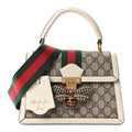 GG Supreme Monogram Small Queen Margaret Top Handle Bag White
