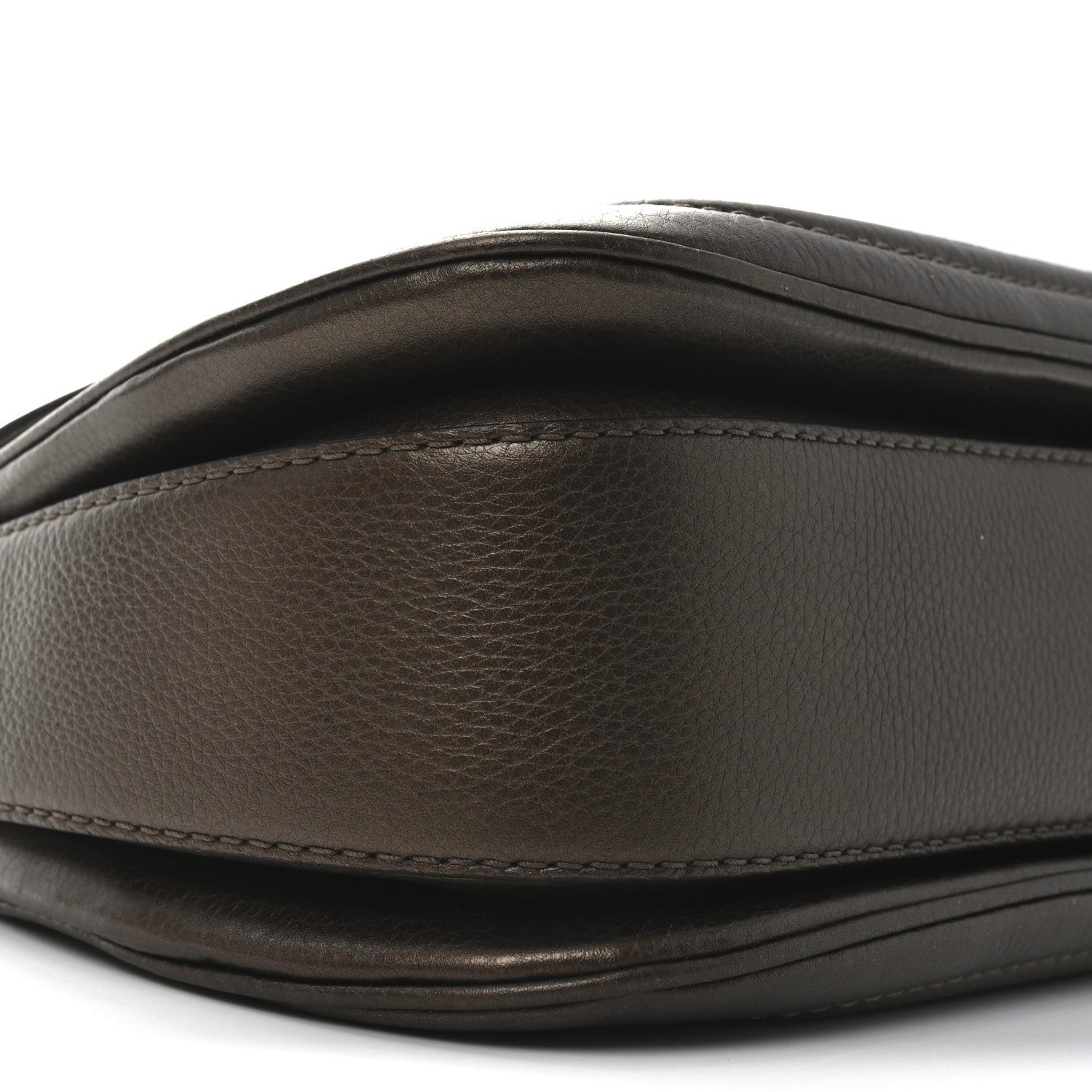 Metallic Calfskin Medium New Bamboo Top Handle Bag Bronze