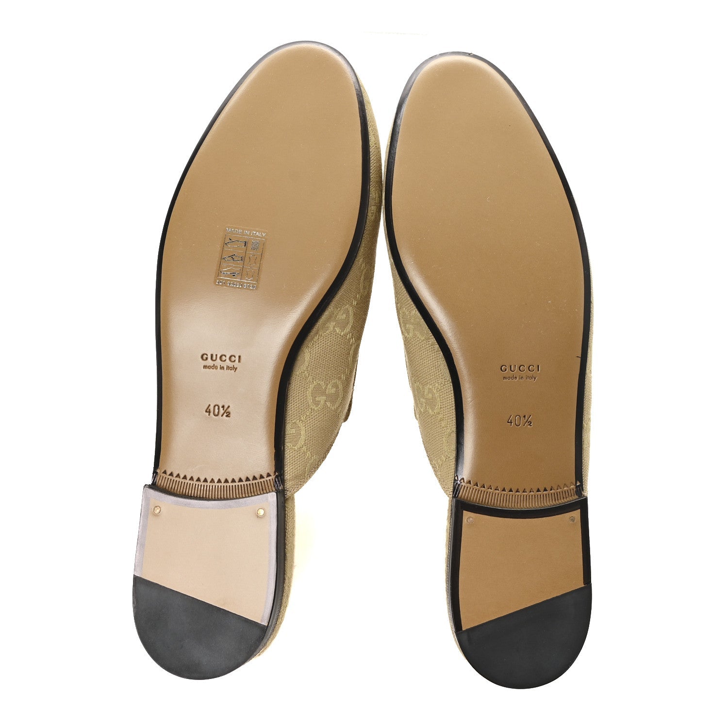 GG Monogram Canvas Womens Princetown Slippers 40.5 Egypt Salt
