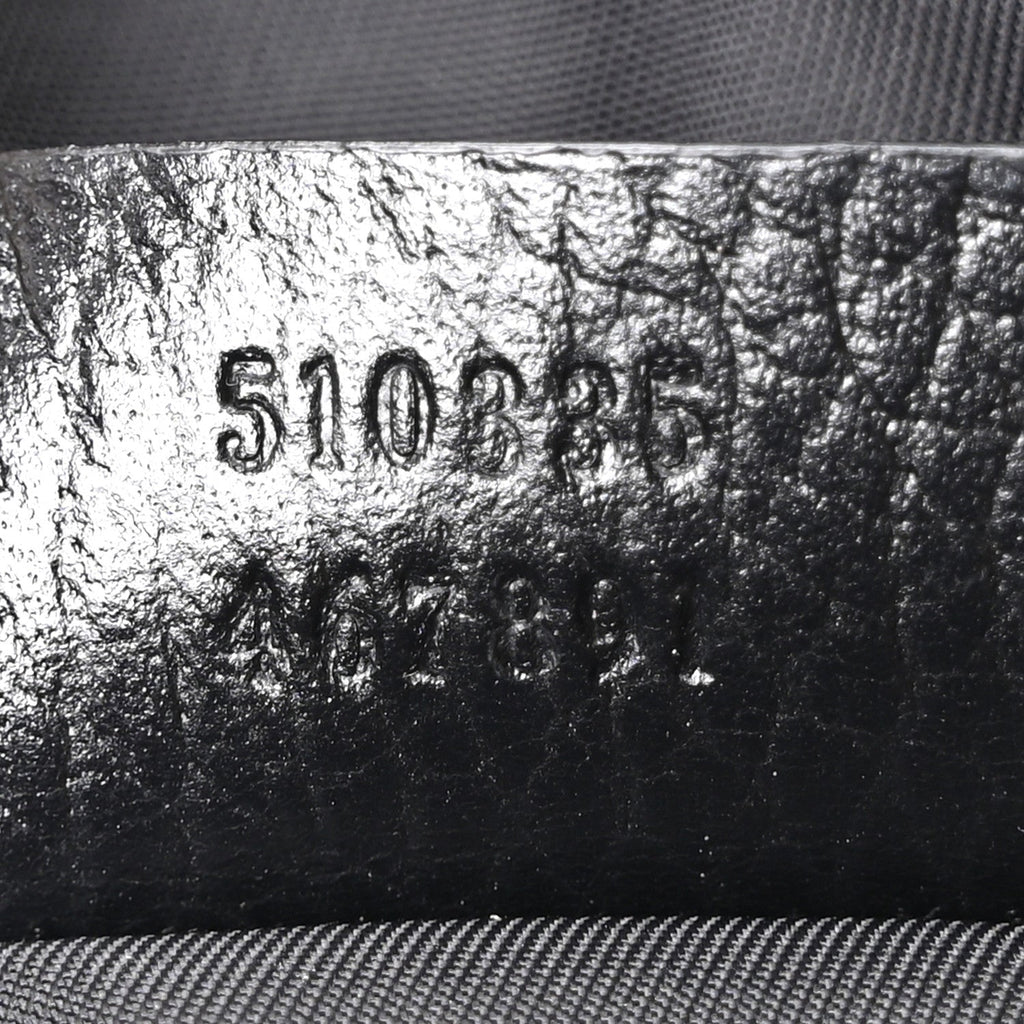 Nylon Monogram Double Buckle Flap Messenger Bag Black